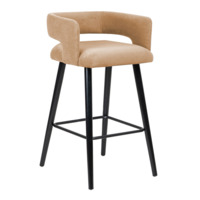 Product photo Mars bar stool, beige velour/ black frame from the manufacturer ChiedoCover, product picture, real product photo