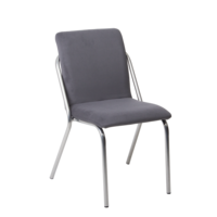 Product photo Valeria's chair, velour Velluto 32, legs metal chrome from the manufacturer ChiedoCover, product picture, real product photo