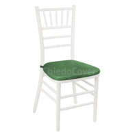 Product photo Chiavari chair cushion 01, 3cm, green leatherette from the manufacturer ChiedoCover, product picture, real product photo