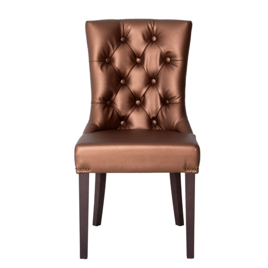 Harry's half-chair, Galaxy Bronze leatherette, beech legs - photo 5