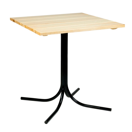 Leader 21 table, outdoor made of slats, square - photo 1