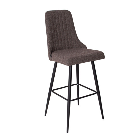 Kongsberg bar stool 750, Matting Nola 006, legs metal RAL 9005 - photo 1