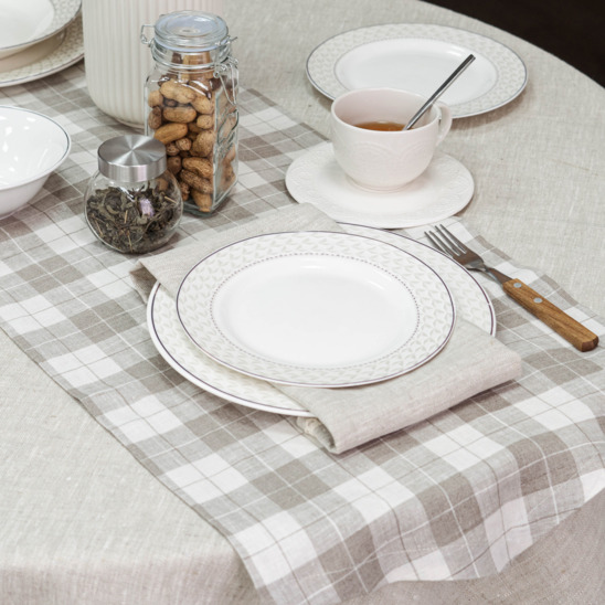 Dining set 8, linen - photo 1