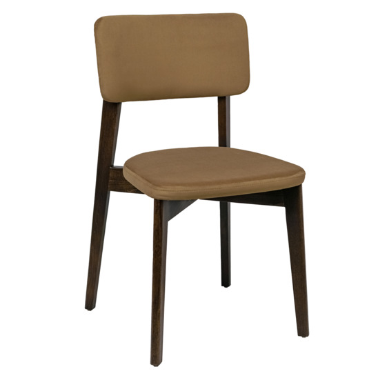 Topas chair, velour Velutto-03 beige, antique walnut - photo 1