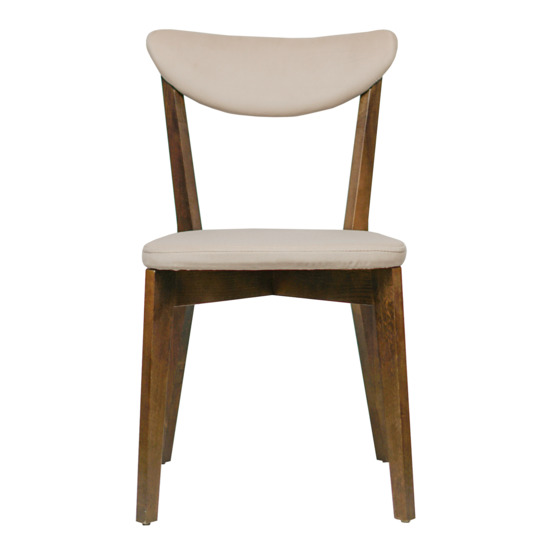 Ruby chair, velour Velutto-04 (light beige), antique walnut - photo 2