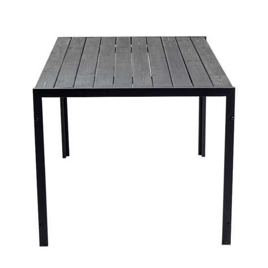 Collapsible Patio table, solid coniferous wood, black moire - photo 2