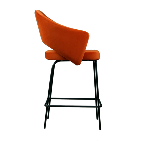 Fly chair, orange velour, spider bar legs - photo 2