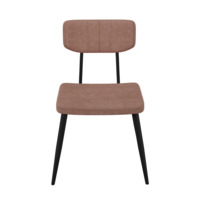 Product photo Kato light chair with accent stitching, beige microfibre, metal legs from the ChiedoCover company.