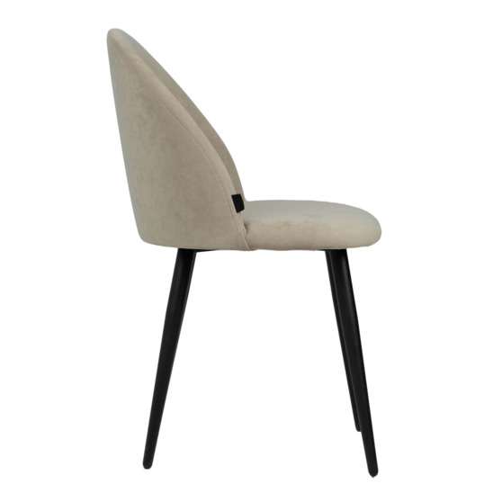 Solar chair, black legs, beige velour - photo 2