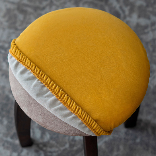 Stool cover, without foam, yellow - photo 3