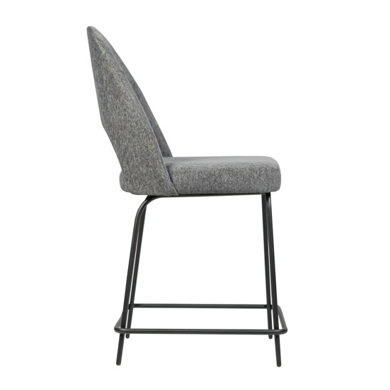 Mallin semi-bar stool, chenille milano 10, metal legs - photo 2