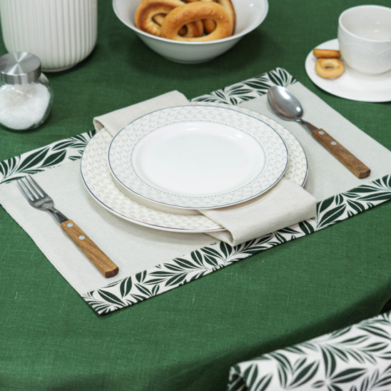 Dining set 1, linen/ garden green - photo 3