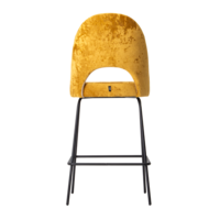 Product photo Mallin bar stool, Palermo gold 10 velour, metal legs from the ChiedoCover company.