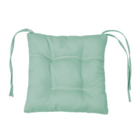 Product photo A pillow with ties on a chair, dusty mint from the manufacturer ChiedoCover, product picture, real product photo