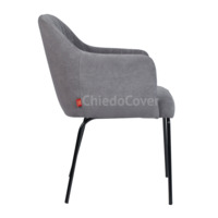 Product photo Tulip chair, grey velour, metal legs from the ChiedoCover company.