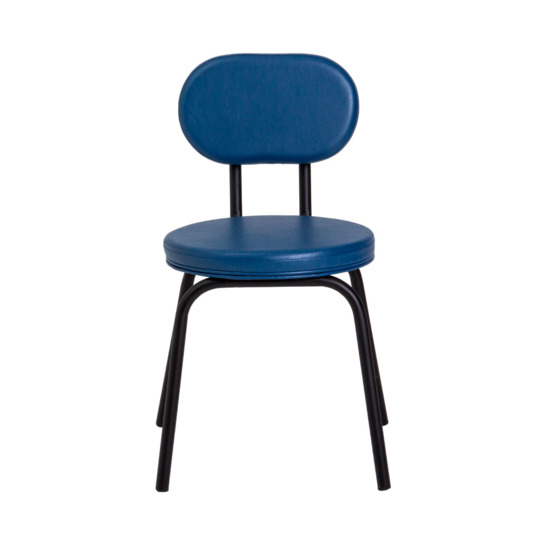 Toys chair, eco-leather, blue, metal black moire - photo 2