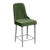 Product photo Kongsberg bar stool, green velour, white legs from the manufacturer ChiedoCover, product picture, real product photo