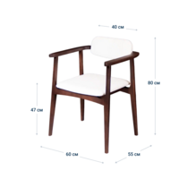 Product photo Gavi chair, velour Teddy 300, legs beech stain wenge from the ChiedoCover company.
