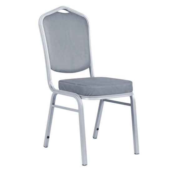 Chair Hit 25mm - silver, velour grey - photo 1