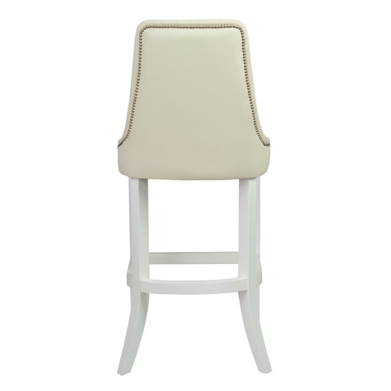 Harry's bar stool, white, with vertical stitching - photo 5