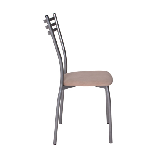 Astra chair, chrome frame, beige leatherette - photo 2