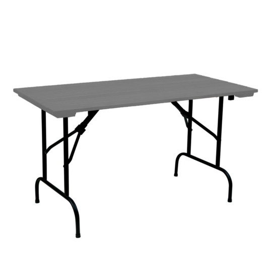 Leader 1 table, 1500*800, outdoor made of slats, grey, black - photo 1