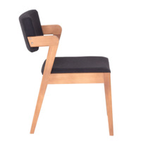 Product photo Ostin half-seat, black matting, beech legs from the ChiedoCover company.