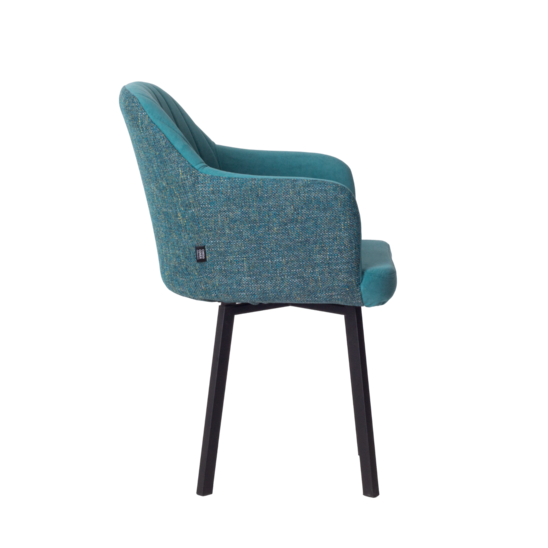 Tulip chair on a swivel base, back matting Melange 677,insidepart of the velour Simple 22 - photo 4