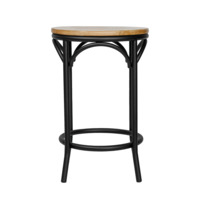 Product photo Bistro stool - steel legs, wooden seat from the ChiedoCover company.