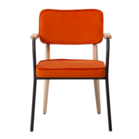 Product photo Mix Orange chair, velour Velutto 27, legs beech, stain light walnut , frame RAL 9005 from the ChiedoCover company.