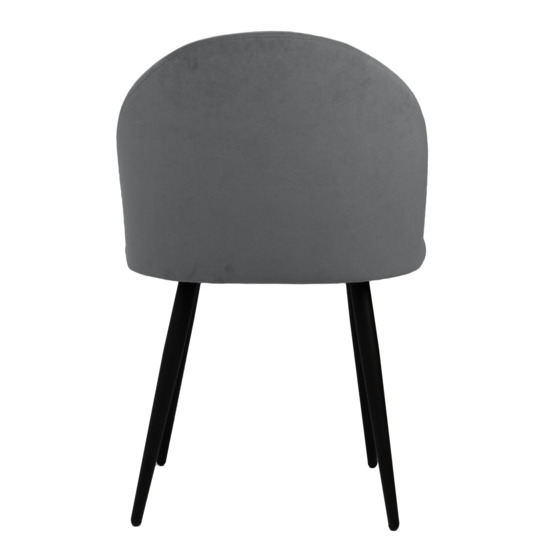 Solar chair, black legs, grey velour - photo 3