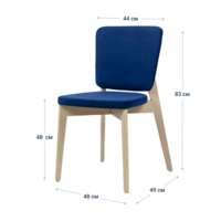 Product photo Safir chair, Teddy666 velour, white stain from the ChiedoCover company.