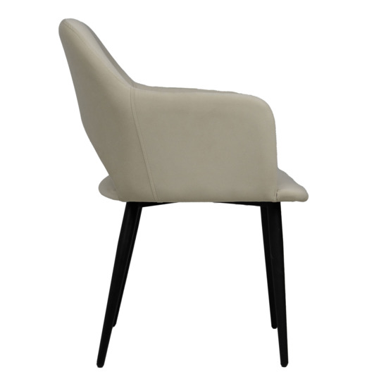 Aqua chair, black legs, beige velour - photo 2