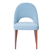 Product photo Mallin chair, sky blue velour, beech legs from the ChiedoCover company.