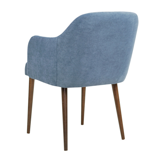 Tulip chair, velour Verona 27 jeans blue, light walnut - photo 2