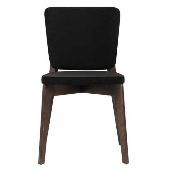 Safir chair, velour Velutto-34 black, stain wenge - photo 3