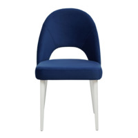 Product photo Malin chair, blue, blue tapestry, white legs from the ChiedoCover company.
