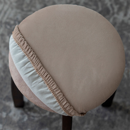 Stool cover, without foam, beige - photo 3