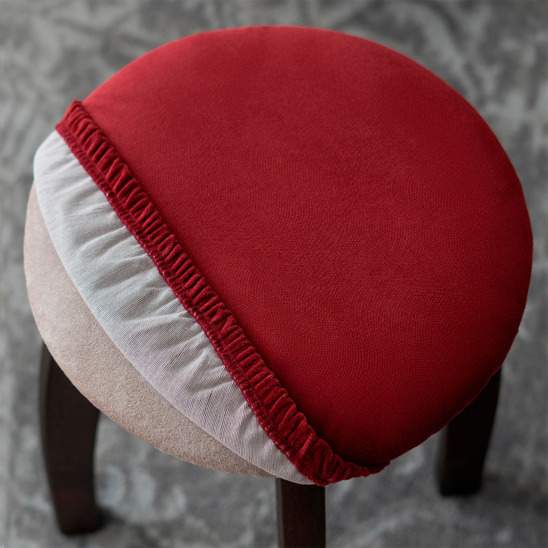 Stool cover, without foam, burgundy - photo 3