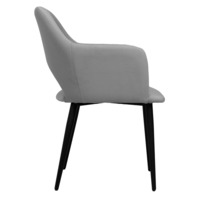 Product photo Aqua chair, black legs, grey velour from the ChiedoCover company.