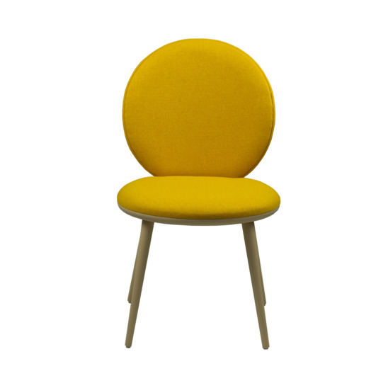 Ronda chair, yellow matting, beech legs - photo 3