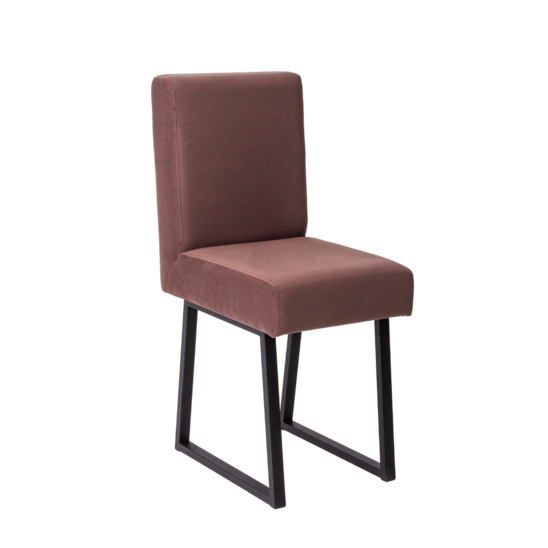 Train chair, velour Velutto 036, metal black moire - photo 1