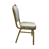 Product photo Chair Hit 25, jacquard stripe beige, frame gold from the ChiedoCover company.