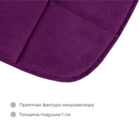 Product photo Chair cushion, biscuit, purple velour from the ChiedoCover company.