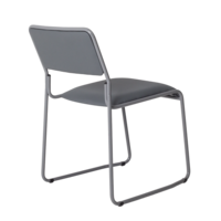 Product photo Chair Heir, leather.deputy. Light grey, metal frame from the ChiedoCover company.