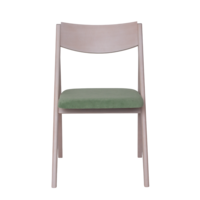 Product photo Clack chair, velour Teddy 338, beech lacquer from the ChiedoCover company.