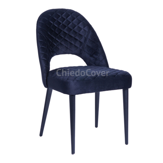 Mallin Diamond chair, corduroy blue, blue legs - photo 1