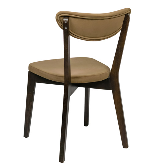 Ruby chair, velour Velutto-03 beige, antique walnut - photo 4