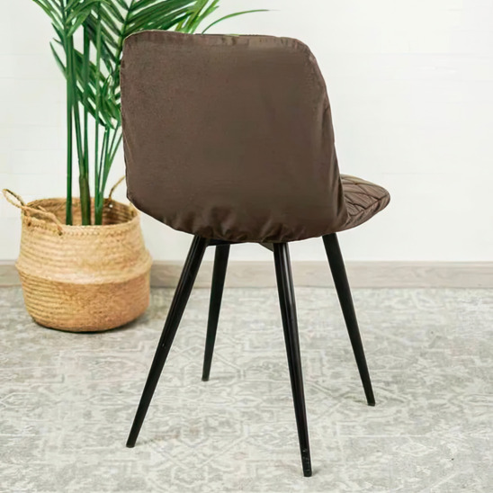 Chair cover with back CHILLY, brown - photo 3