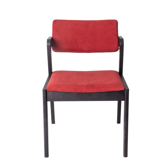 Half-seat Ostin, velour Verona 23 Red, legs beech stain black - photo 5